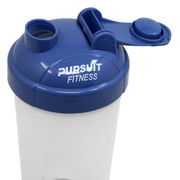 Pursuit Fitness 700ml Blue Protein Shaker Bottle