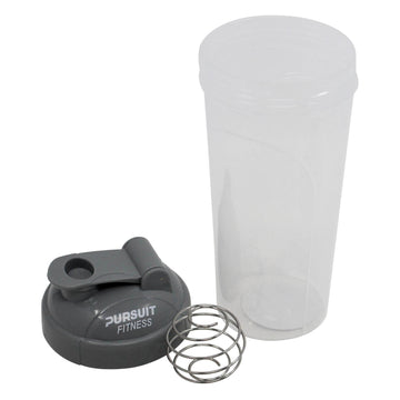 Pursuit Fitness 700ml Grey Protein Shaker Bottle