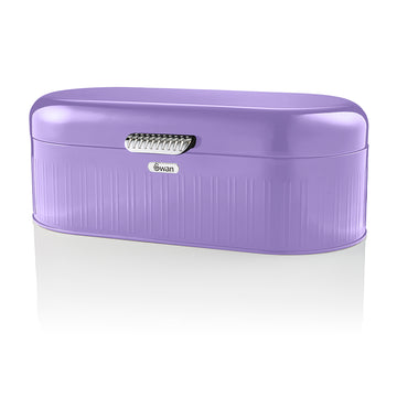 Purple Retro Bread Bin Kitchen Storage Easy Open Lid
