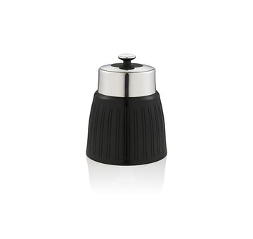3Pcs Swan Black & Chrome Stainless Steel Canisters