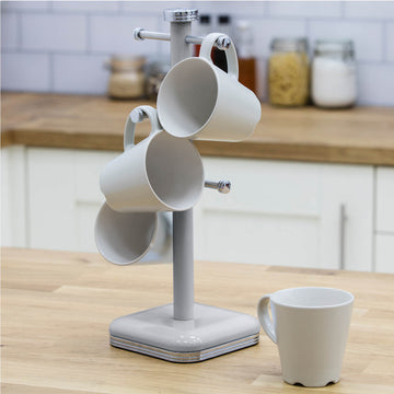 Swan Retro Steel Grey 6 Cups Mug Tree