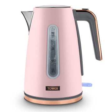 1.7L 3KW Jug Kettle Pink and Rose Gold Accents