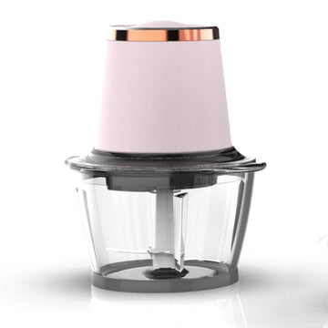 Stainless Steel 350W 1L Glass Mini Chopper Pink Rose Gold