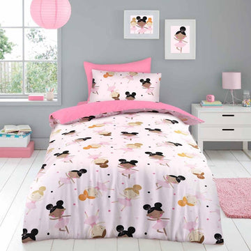 Ballerina Duvet Cover Set, Single, Pink