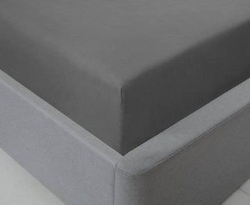 Fitted Sheet 25cm Deep, Double, Charcoal