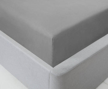 Fitted Sheet 25cm Deep, Single, Silver Grey