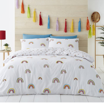 Rainbow Duvet Cover Set, Double, Multi