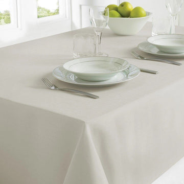 Luxury Dining Table Cloth - Linen Look Grey