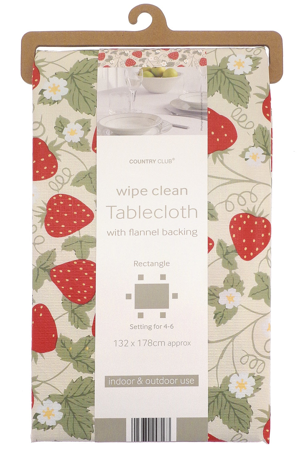 Strawberries Table cloth 132x178cm - Red & Green