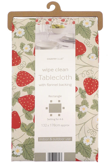 Strawberries Table cloth 132x178cm - Red & Green
