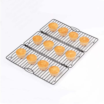 4Pcs Black Metal Wire Cooling Rack