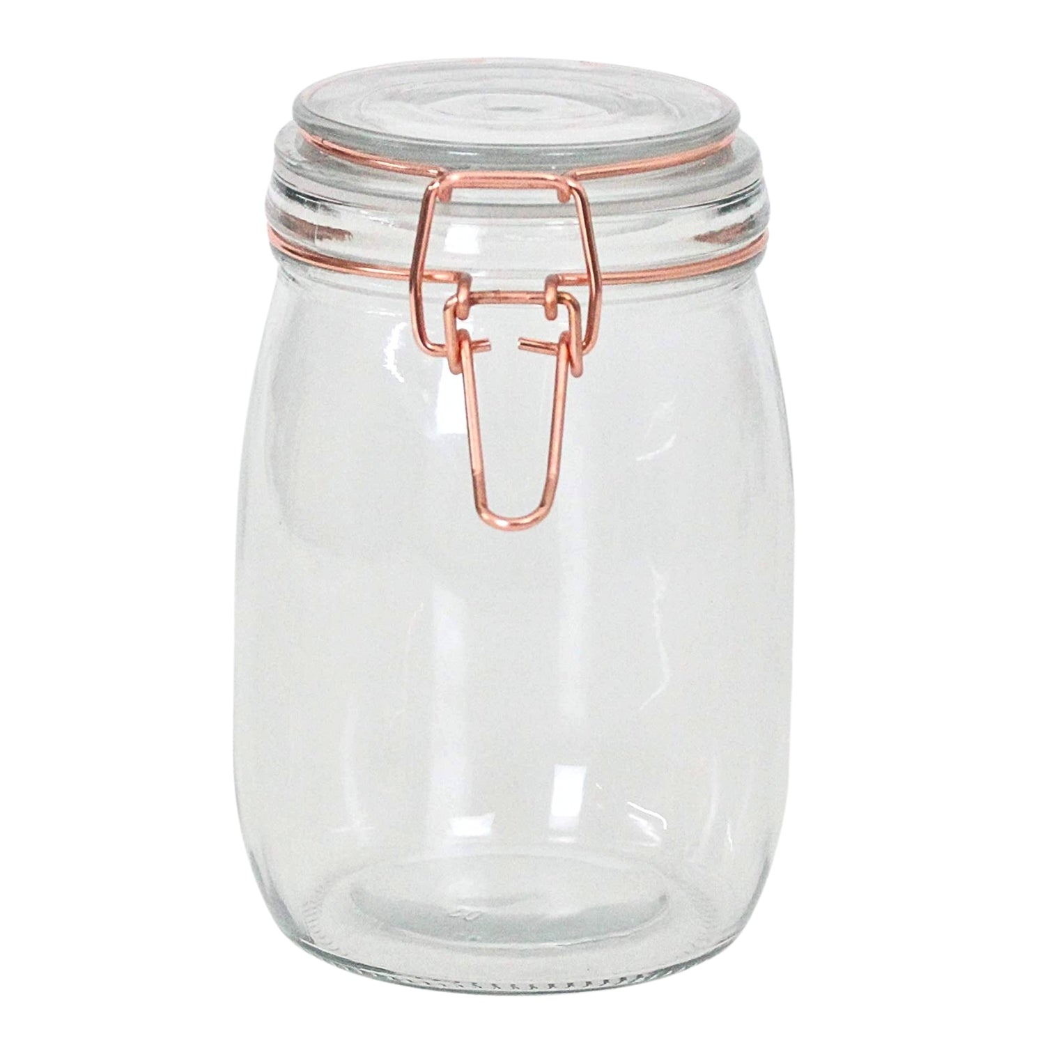 Tala 1Litre Glass Copper Clip Top Storage Jar