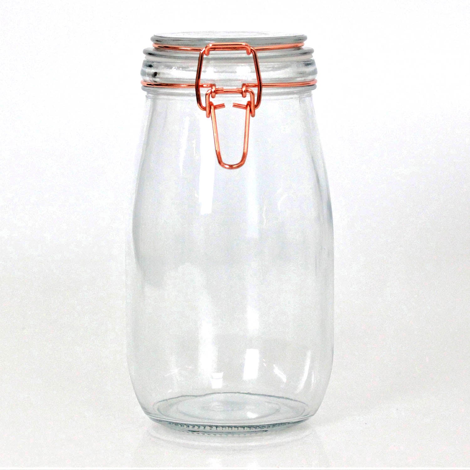 Tala 1.5L Glass Copper Clip Top Storage Jars