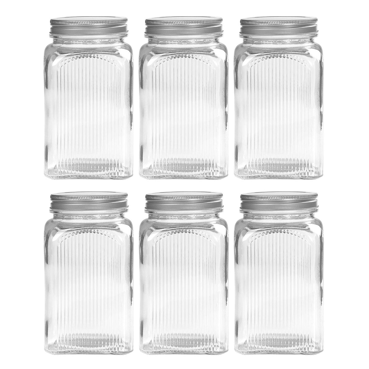 6Pcs Tala 1250ml Food Glass Storage Container