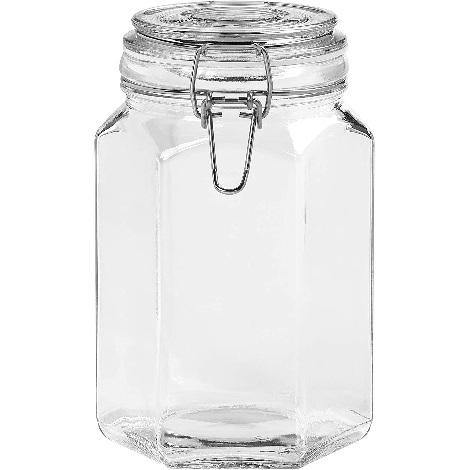 Tala 1.1 Litre Hexagonal Clear Glass Storage Jar