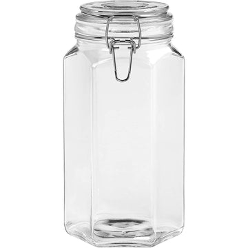 Tala 1.5 Litre Hexagonal Clear Glass Storage Jar