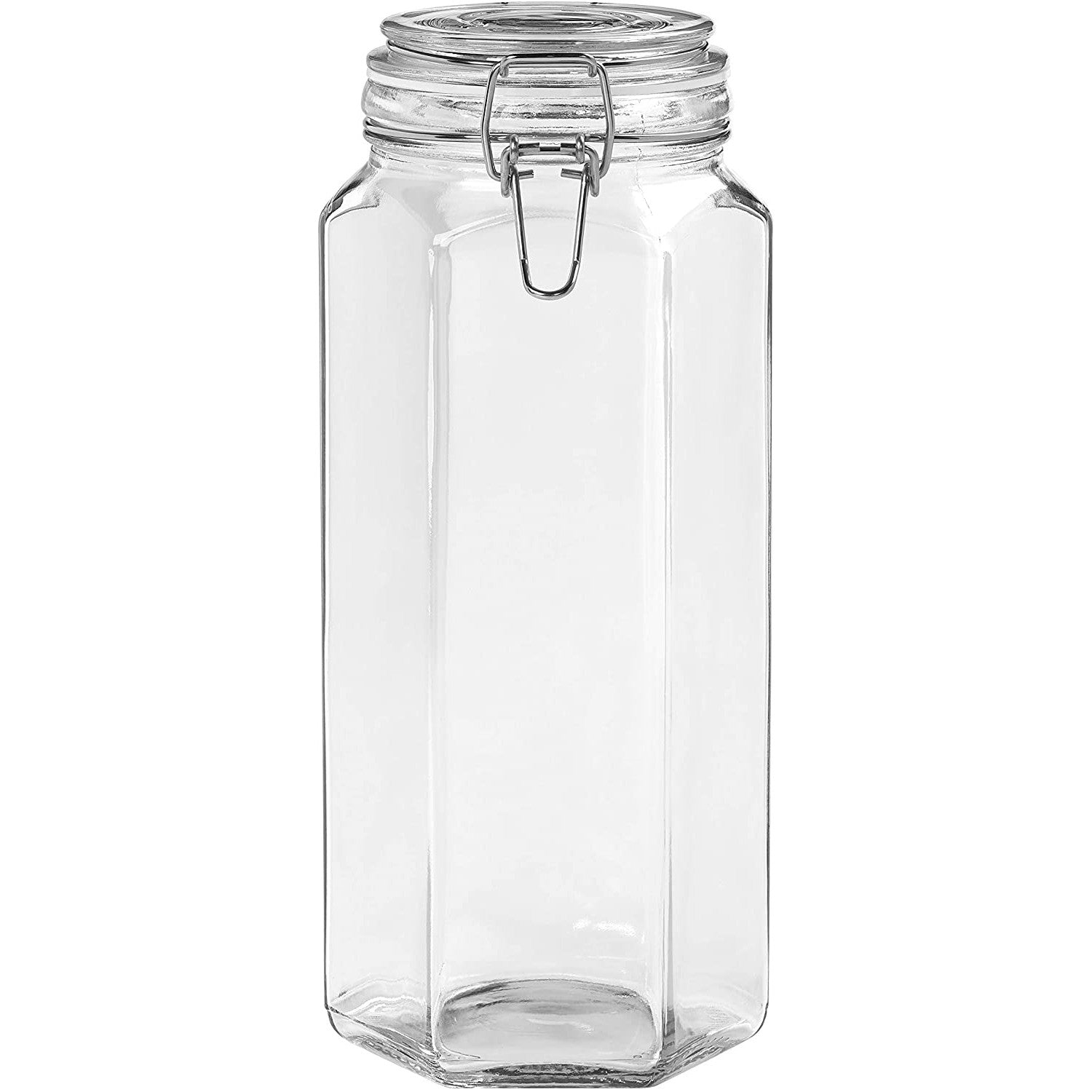 Tala 1.79 Litre Hexagonal Clear Glass Storage Jar