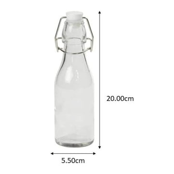270ml Transparent Glass Storage Bottle with Airtight Lid