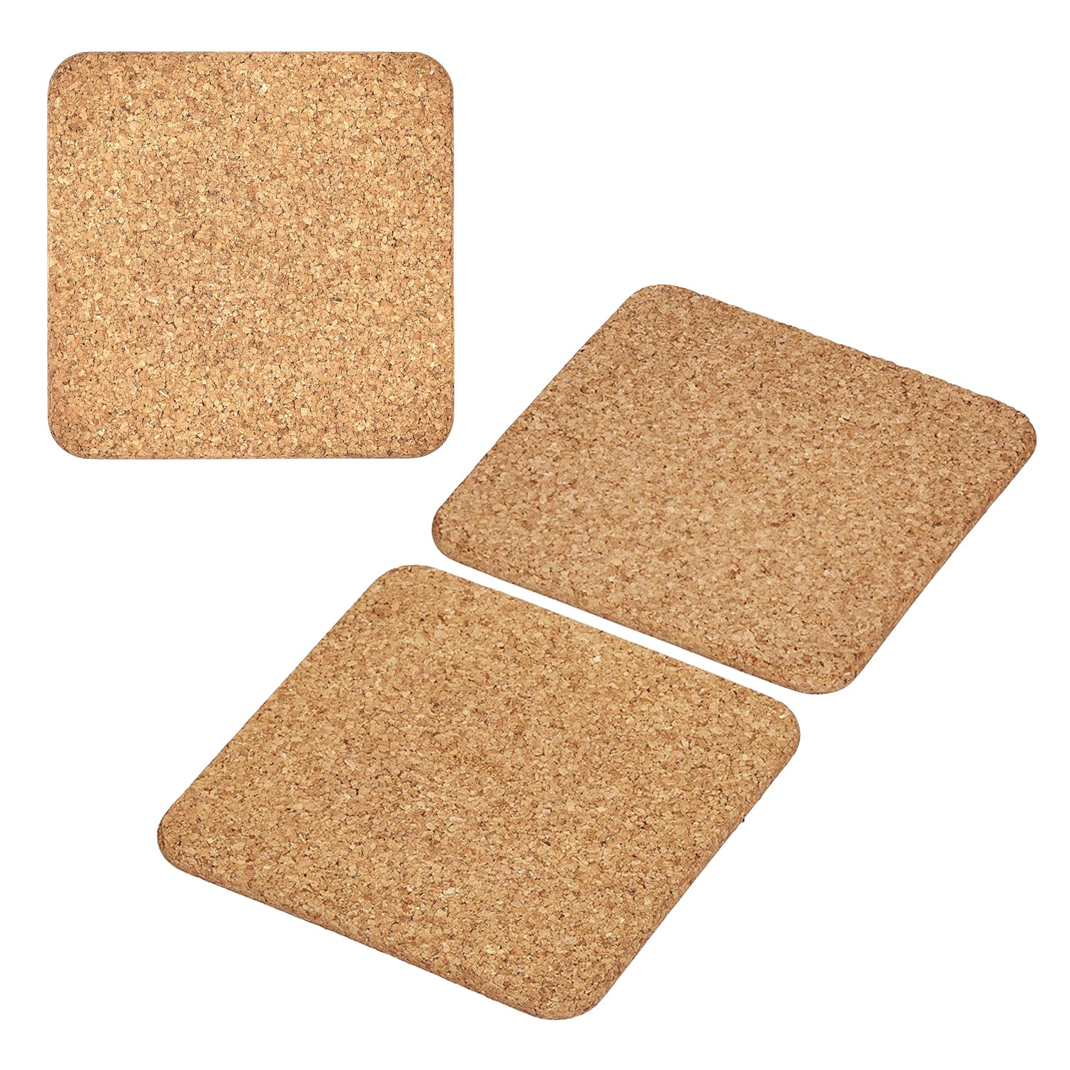 2Pcs 19.5cm  Tala Square Trivet Cork Hot Pot Stands