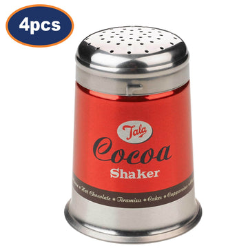 4Pcs Tala Red Vintage Retro Style Stainless Steel Shaker