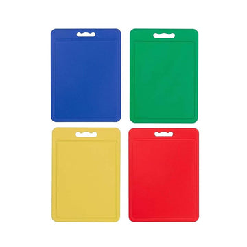 Chef Aid 4Pcs Multi Coloured Work Top Saver Chopping Board Set