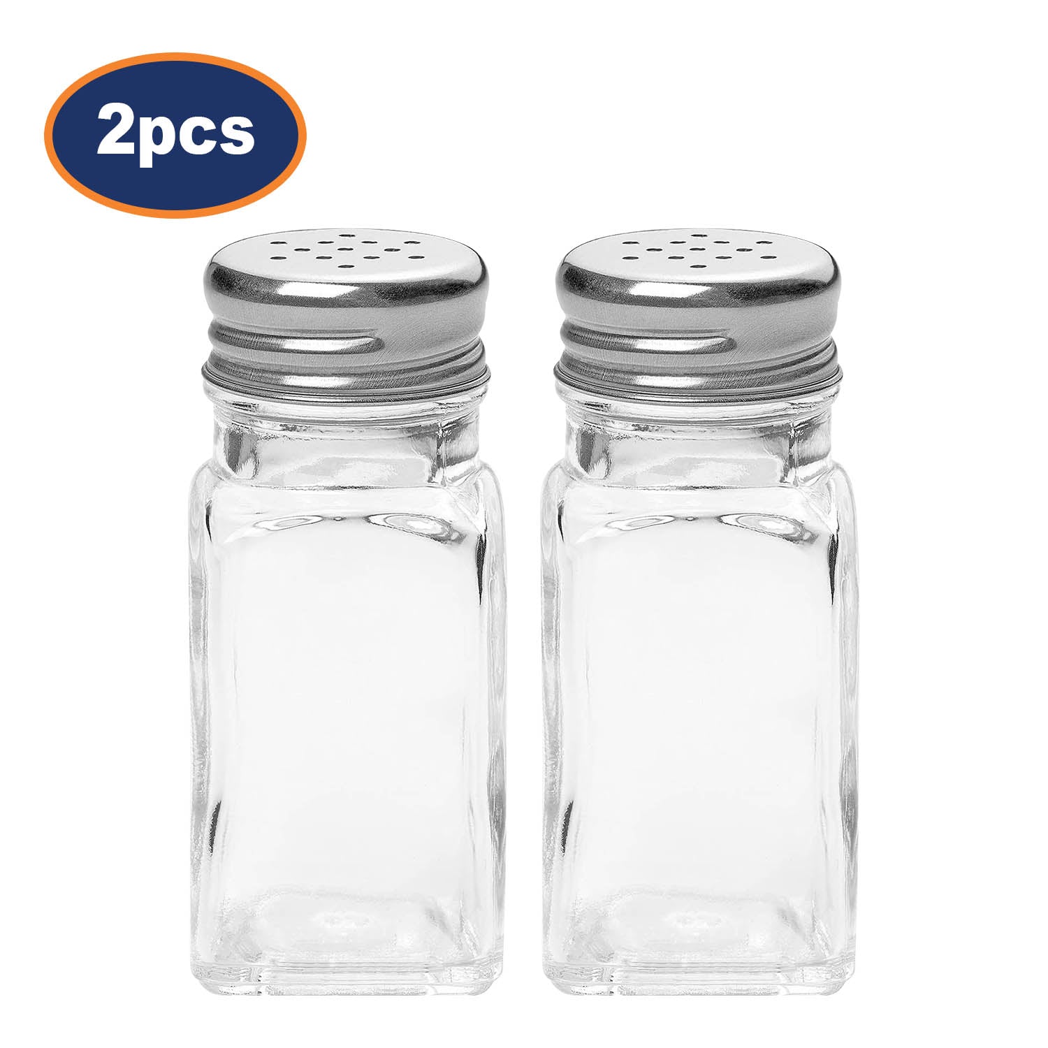 2Pcs Chef Aid 70ml Glass Pepper Shaker