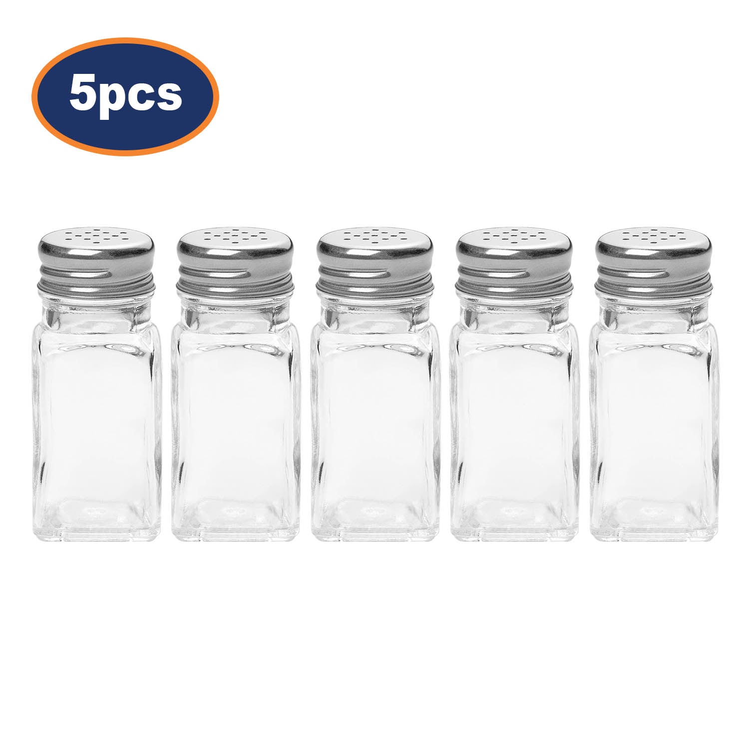 5Pcs Chef Aid 70ml Glass Pepper Shaker