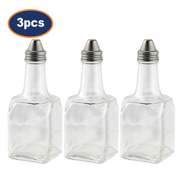 3Pcs 170ml Chef Aid Vinegar Clear Glass Bottle