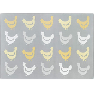 Hens Design Toughened Glass Work Top Saver Chopping Board