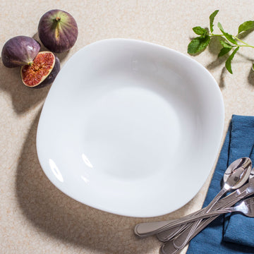 Bormioli Rocco 22cm Parma Tempered Opal Glass Soup Plate Square