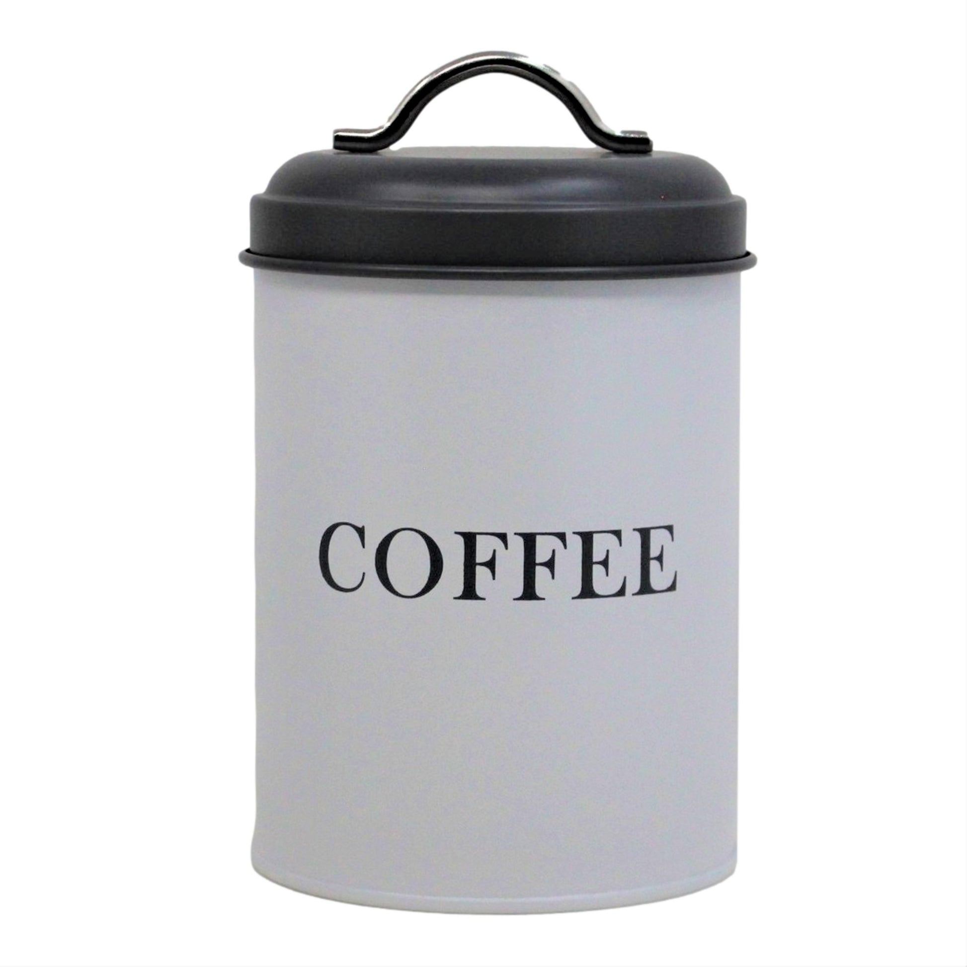 1.2L White Coffee Container Kitchen Storage With Grey Lid