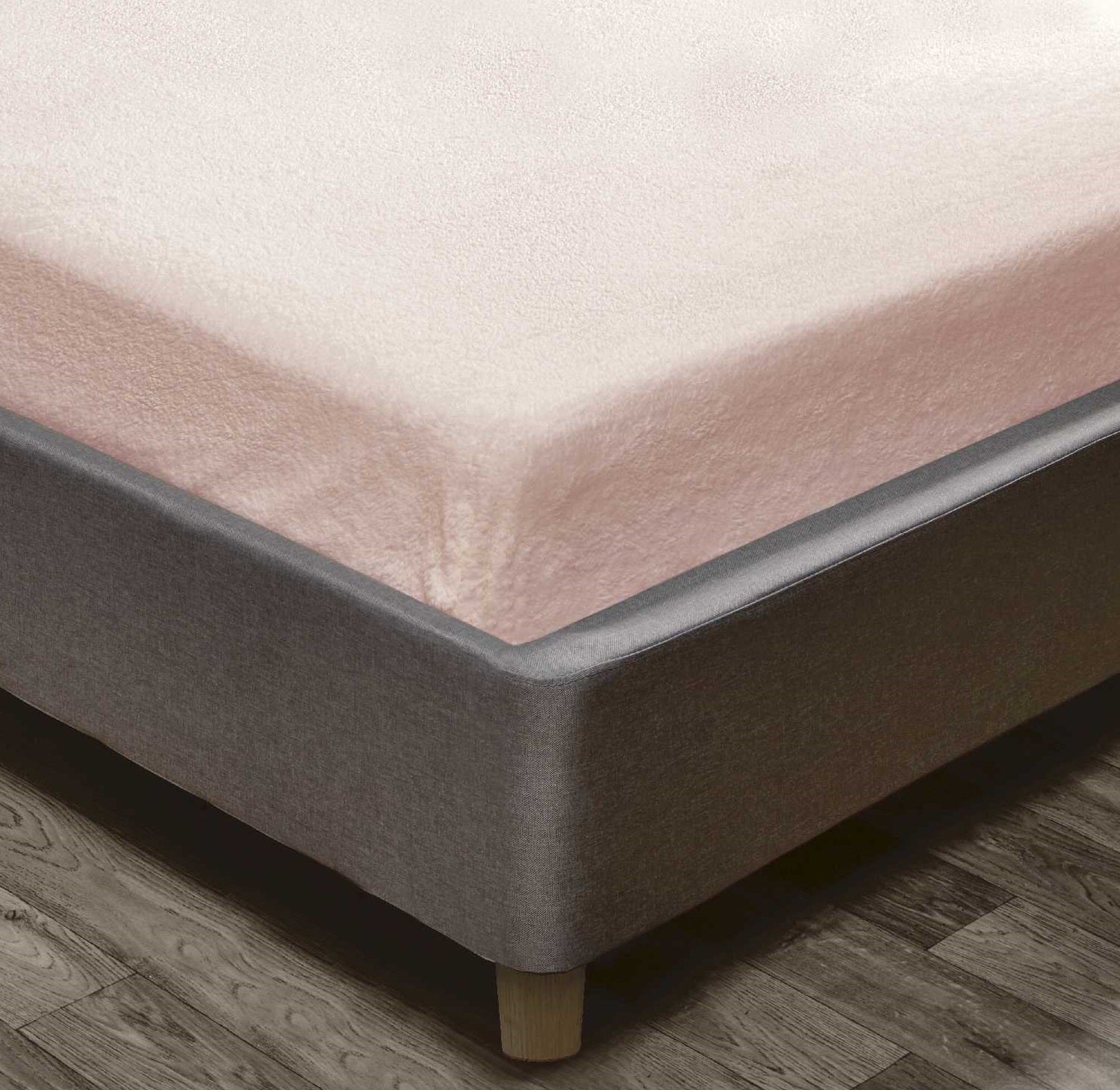 Extra Deep Teddy Fleece Fitted Sheet, Double, Blush Pink