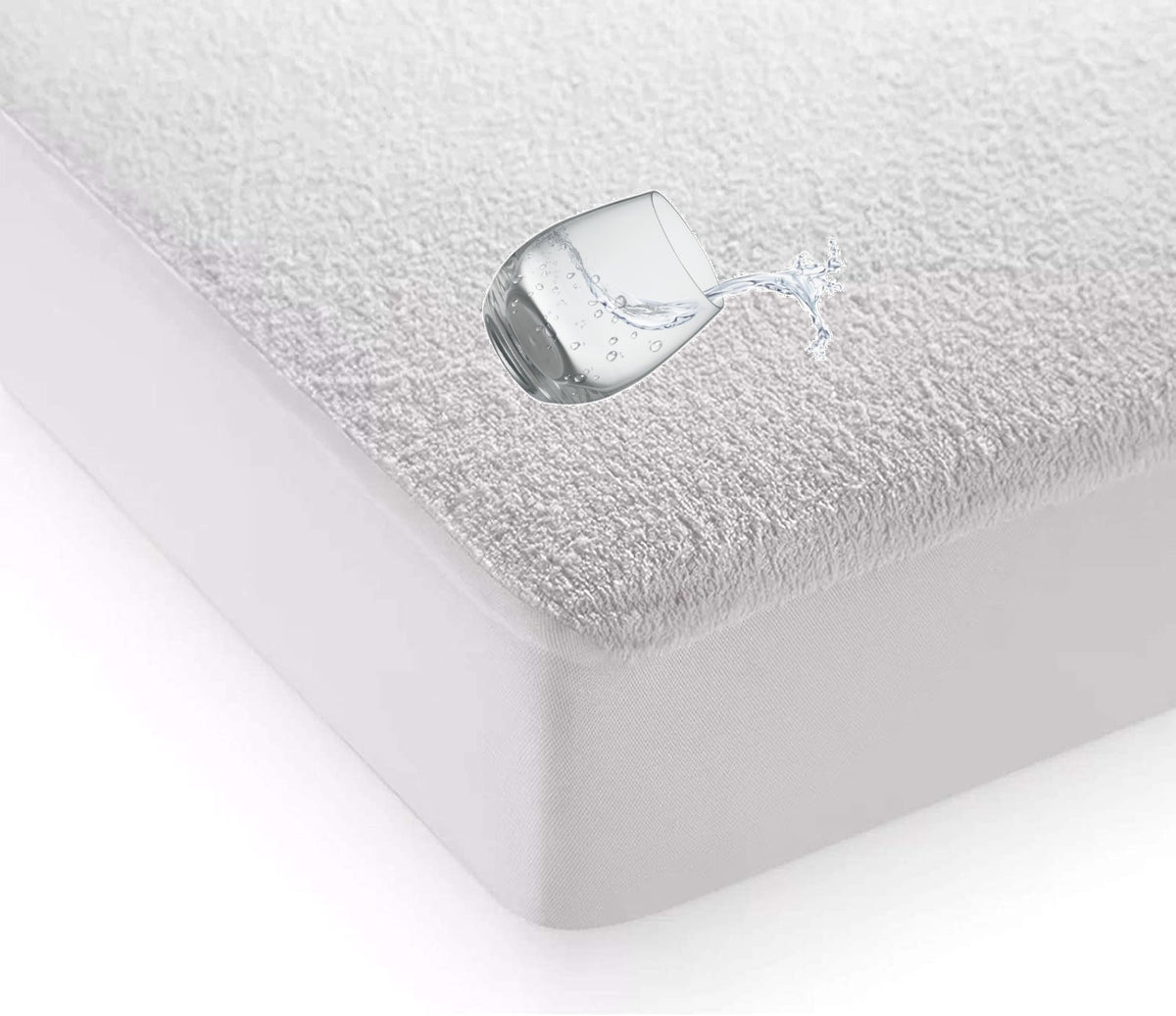 Waterproof Terry Towel Double Bed Mattress Protector