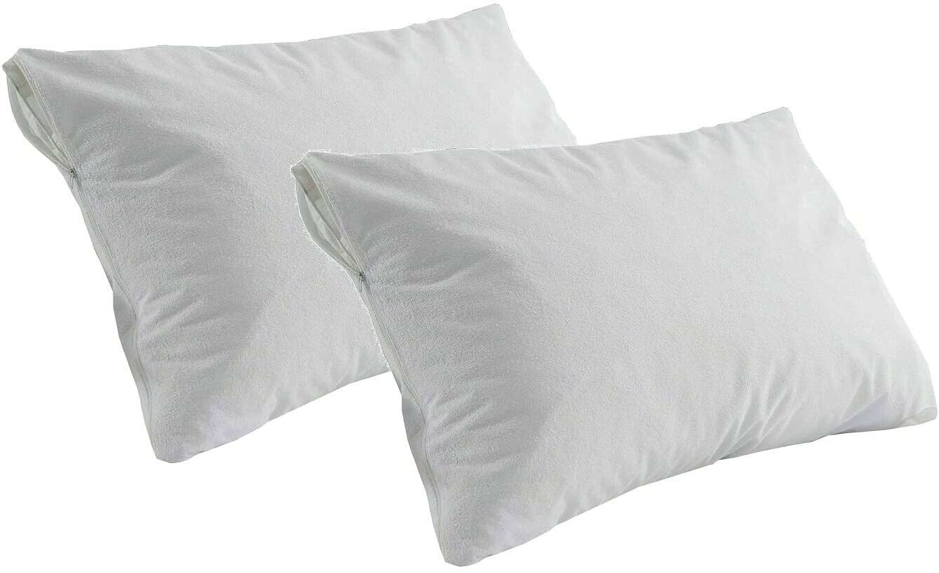 Pair of Waterproof Terry Towel Pillow Protector