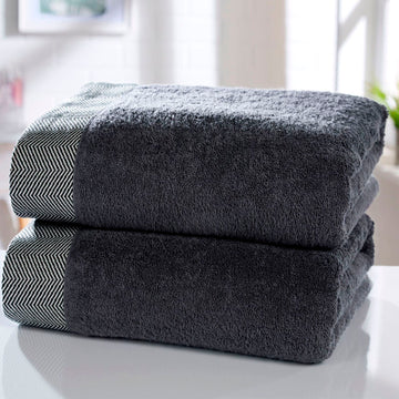 Tidal Hand Towel 100% Cotton 550GSM - Charcoal