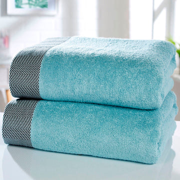 Tidal Bath Towel 100% Cotton 550GSM - Duckegg Blue