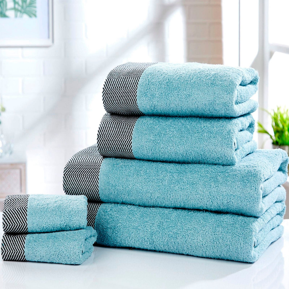 Tidal Bath Towel 100% Cotton 550GSM - Duckegg Blue