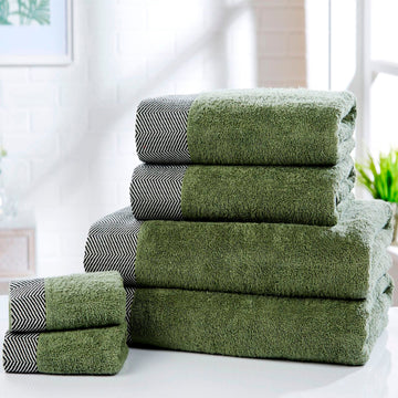 Tidal Hand Towel 100% Cotton 550GSM - Sage Green