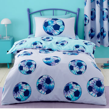 Catherine Lansfield Girls Football Duvet Cover Set, Single, Lilac