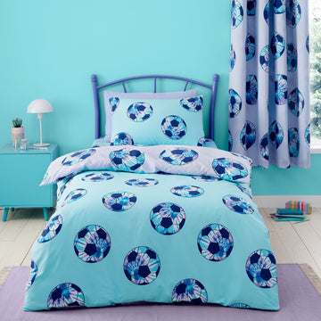 Catherine Lansfield Girls Football Duvet Cover Set, Single, Lilac