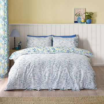Catherine Lansfield Tilly Floral Duvet Cover Set, King, Blue & Green