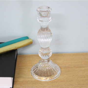 Clear Candle Holder