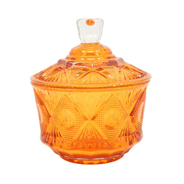 Orange Boheme Glass Jewellery Box