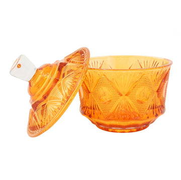 Orange Boheme Glass Jewellery Box