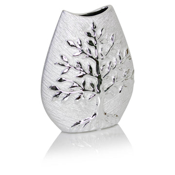 20cm Small Tree of Life Ceramic Leaf Shape Vase