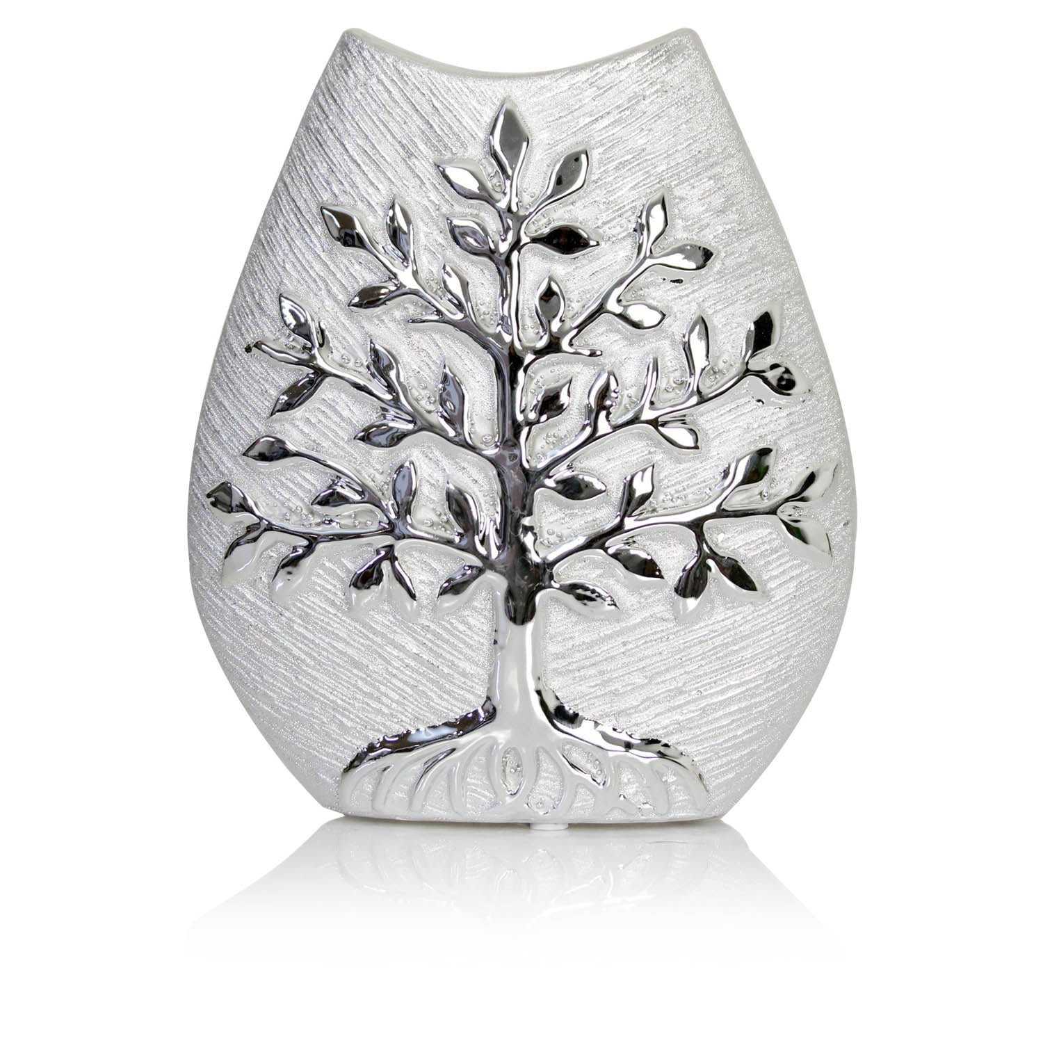 20cm Small Tree of Life Ceramic Leaf Shape Vase