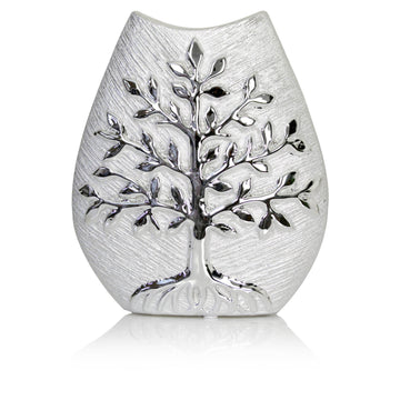 20cm Small Tree of Life Ceramic Leaf Shape Vase