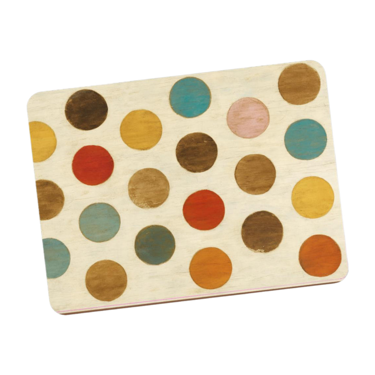 Retro Polka Dots Colourful Cork Placemats