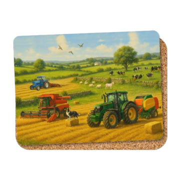 Classic Tractors Vehicle Design Cork Placemats