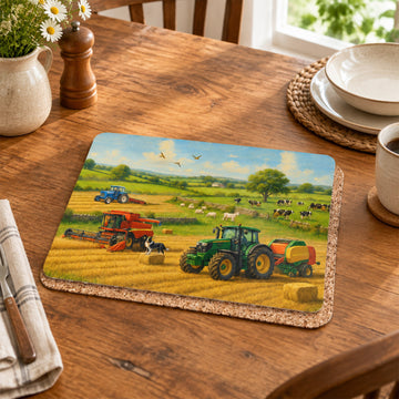 Classic Tractors Vehicle Design Cork Placemats